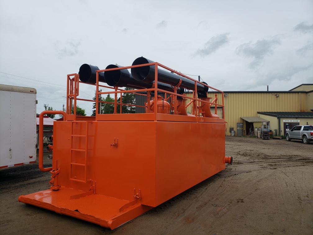 A resprayed flare tank ready for shipment to its owner.